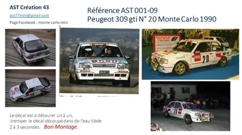 DECAL 1 43 PEUGEOT 309 GTI N20 DELECOUR Rally WRC MONTE CARLO 1990