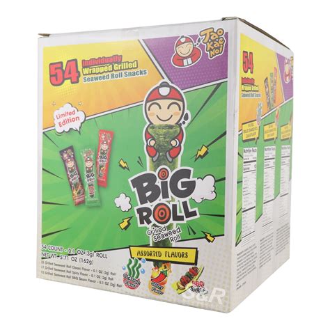 Tao Kae Noi Big Roll Grilled Seaweed Roll Assorted Flavors Pcs