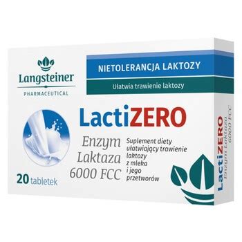 LactiZero Enzym Laktaza 6000 FCC Tabletki 20 Szt