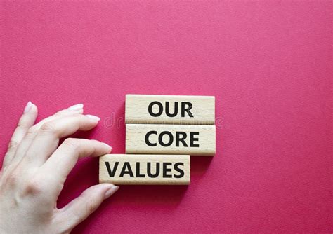 Our Core Values Symbol Concept Words Our Core Values On Wooden Blocks