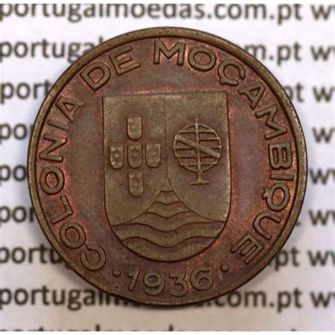AgmÇ0401b7 Mozambique Copper Coin Of 20 Centavos 1936 Of Former