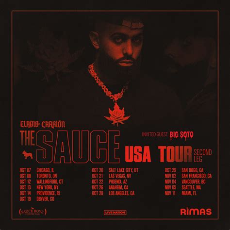 Eladio Carri N Anuncia Segunda Etapa De Su The Sauce Usa Tour Wow