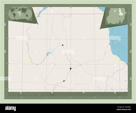 Río Nilo estado de Sudán Abrir Street Map Ubicaciones de las