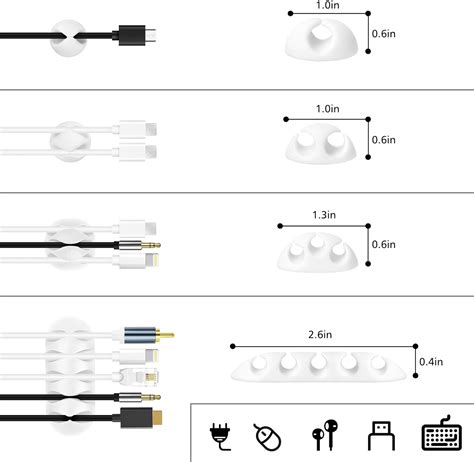 Kit organizador de gestión de cables 2 fundas de cable divididas con