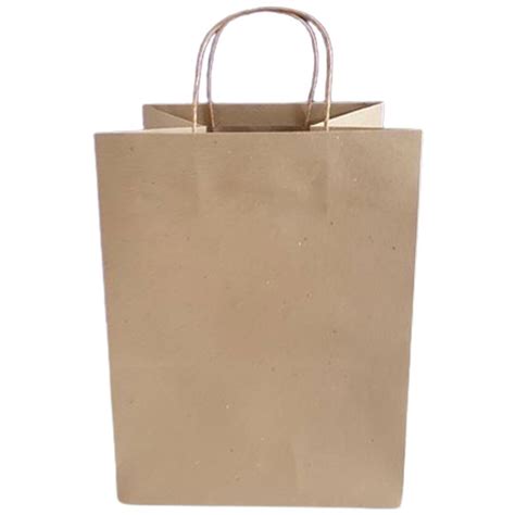 Brown Loop Handle Kraft Paper Carry Bag For Packaging Capacity Kg