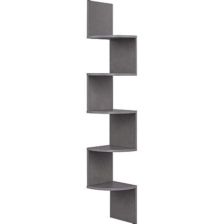 Vasagle Corner Shelf Tier Floating Wall Shelf With Zigzag Design