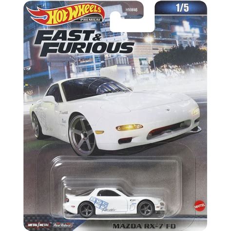 Masinuta Din Metal Hot Wheels Fast And Furious Mazda RX7 FD 1 64