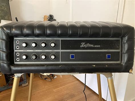 Kustom 250 Bass Head 70s Black Tuck And Roll Reverb