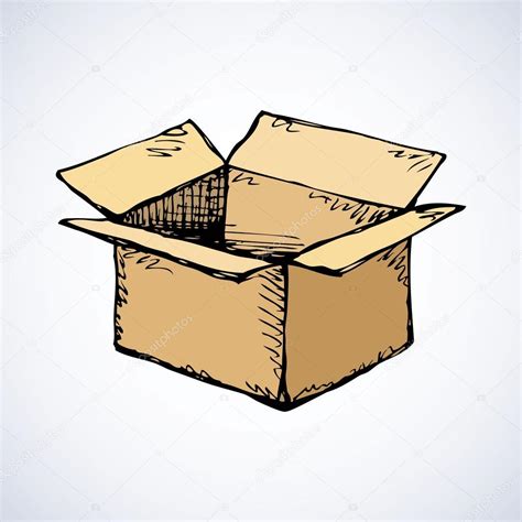 Caja De Cartón Dibujo Vectorial Vector De Stock Por ©marinka 103817342