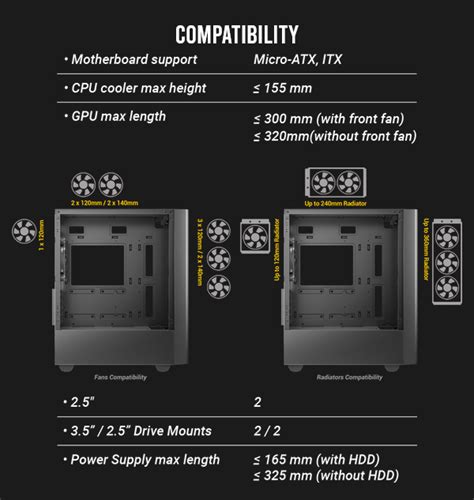 Antec NX500M Tempered Glass Mid Tower Micro ATX Gaming Case CAA