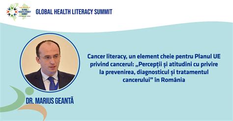 Ghls Cancer Literacy Un Element Cheie Pentru Planul Ue Privind