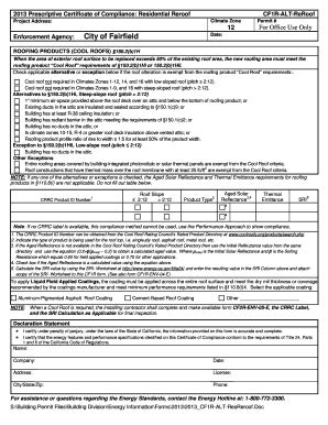 Fillable Online Prescriptive Certificate Of Compliance