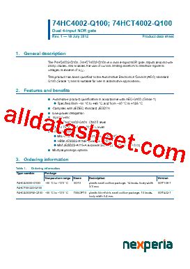 Hct D Q Datasheet Pdf Nexperia B V All Rights Reserved