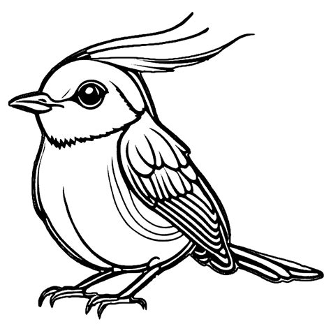 Purple Honeycreeper Bird Coloring Page · Creative Fabrica