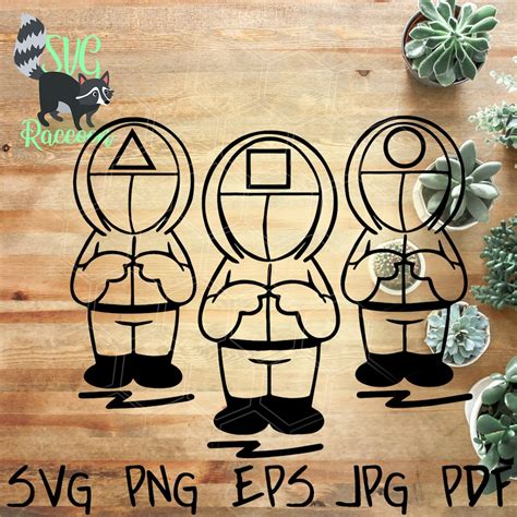 Squid Game Svg Squid Game Doll Svg Squid Game Shapes Svg Etsy