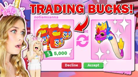 How To Trade Bucks In Adopt Me New Update Roblox Youtube