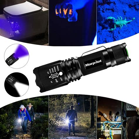 Morpilot Luz Led Ultravioleta De Focos Para Detectar Manchas Y Orina