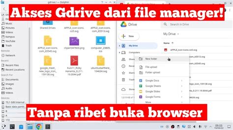 Cara Sinkronisasi Google Drive Ke File Manager Linux Kubuntu YouTube