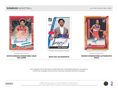 2023 24 Donruss NBA Baloncesto Tarjetas