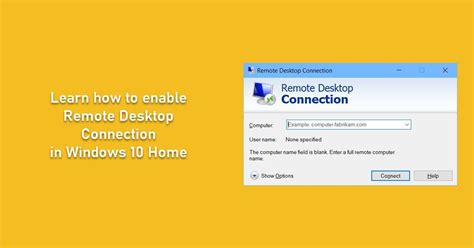 How To Enable Remote Desktop In Windows 10 Home RDP Via