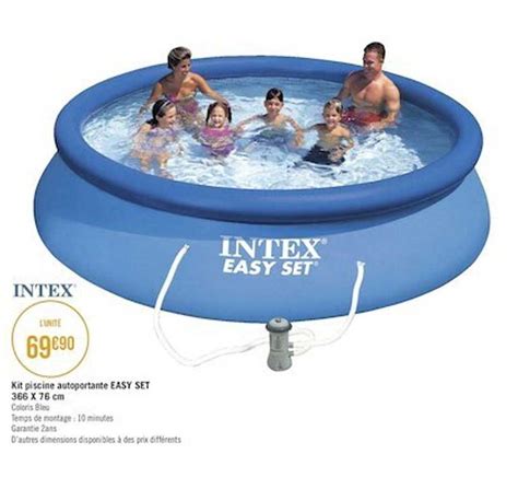 Promo Kit Piscine Autoportante Easy Set X Cm Intex Chez G Ant