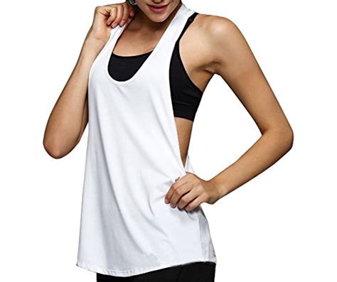 Hellotem Womens Sexy Open Side Sleeveless Loose Sport Tank Top Us Size 6 8 L White