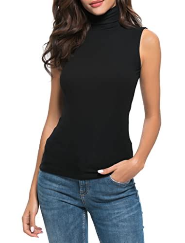 Tops Best Black Mock Neck Tank Tops According To Fashion Experts