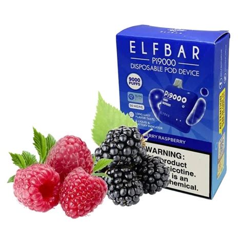 Elf Bar Pi9000 Berry raspberry Малина Ежевика Одноразовый POD купить