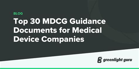 Top Mdcg Guidance Documents For Medical Device Companies