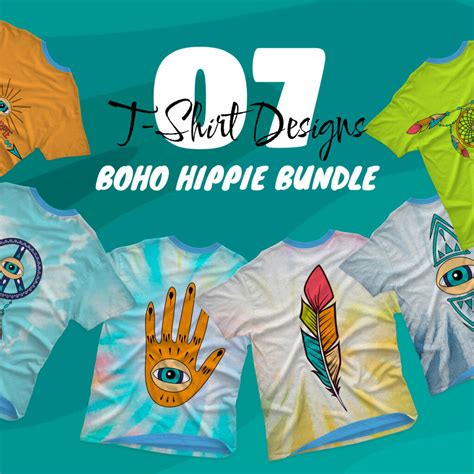 Boho Hippie Svg T Shirt Designs Bundle Masterbundles