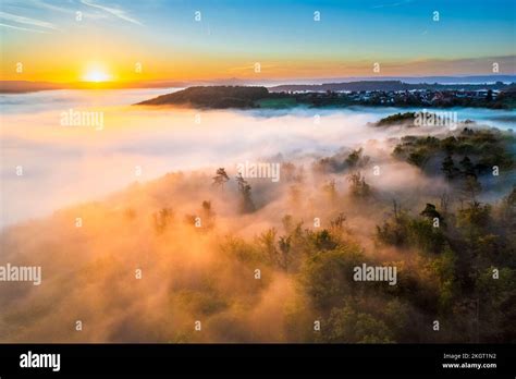 Alemania Baden Wurttemberg Drone Vista Del Valle De Wieslauftal