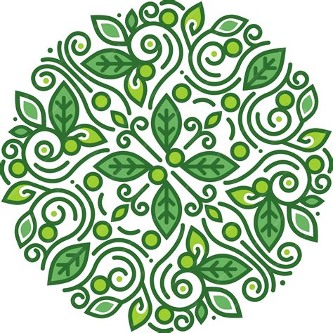 premium vector simple floral circle illustration