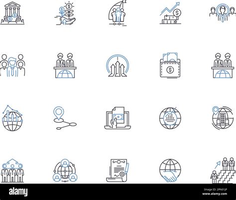 Globalization Outline Icons Collection Internationalization