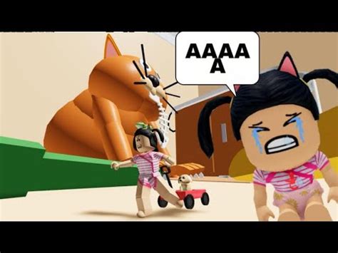 GATINHO GIGANTE MALVADAO CORRENDO ATRÁS DA BEBÊ Roblox Escape The Fat