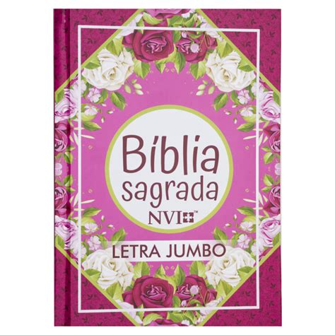 Bíblia Sagrada Nvi Letra Jumbo Rosa Geométrica Manah Books