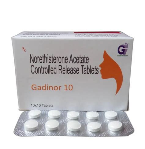 Allopathic Norethisterone Acetate Controlled Release Tablets Gadinor