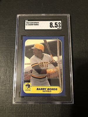 Fleer Update U Barry Bonds Rookie Rc Sgc Nm Mt Psa