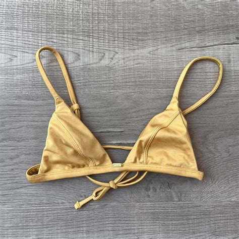 Gooseberry Seaside Triangle Bikini Top Size Xs Depop