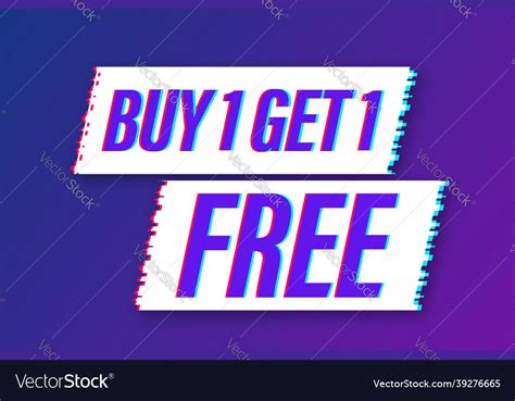 Buy Get Free Sale Tag Banner Design Template Vector Image