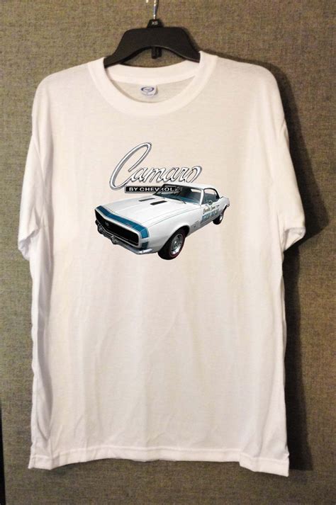 New 1967 Chevy Camaro Pace Car White T Shirt Extra Large