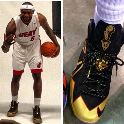 King James Rocks Custom Championship Xs On Nba Media Day Nike Lebron