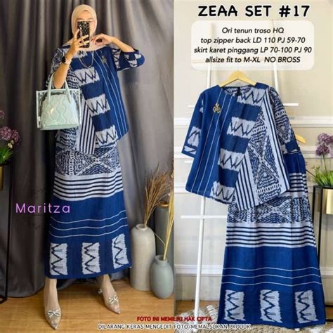 Jual Cod New Setelan Tenun Zeaa Set Alila Set Ori Tenun Troso