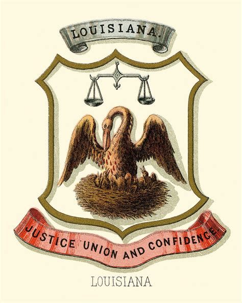 Seal Of Louisiana Coat Of Arms Louisiana Arms