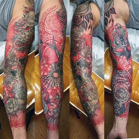 70 Red Ink Tattoo Designs Für Männer Maskulin Ink Ideas Mann Stil Tattoo