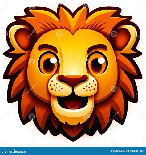 Happy Face 3d Lion Emoji Royalty-Free Cartoon | CartoonDealer.com ...