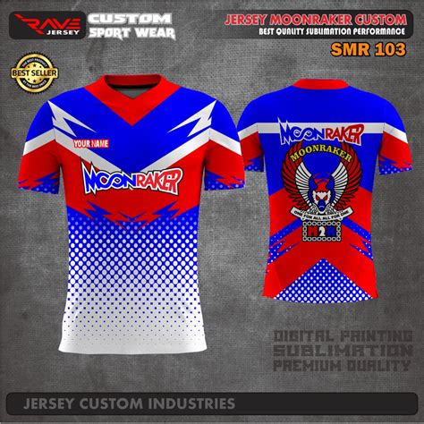 Jual Jersey Moonraker Printing Custom Jersey Moonraker Printing Kaos