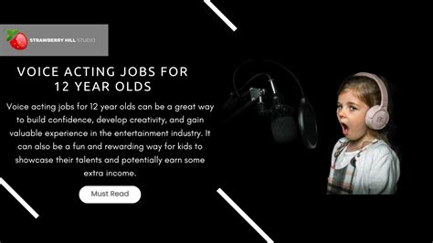 Voice Acting Jobs For Year Olds Tips And Faqs