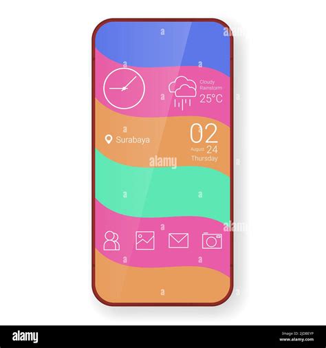 Home Screen Ui Design Custom Mobile App Stock Vector Image And Art Alamy