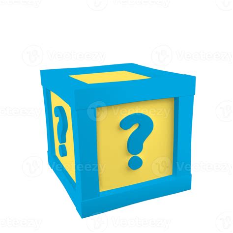 Mystery Box 3d Rendering Isolated On Transparent Background Ui Ux Icon