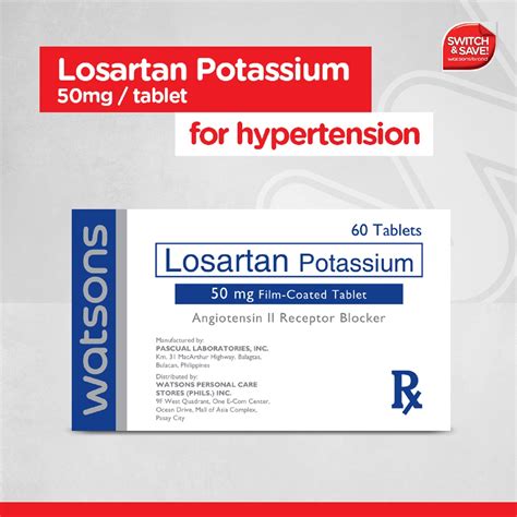 Watsons Watsons Losartan 50mg 1tablet Watsons Philippines